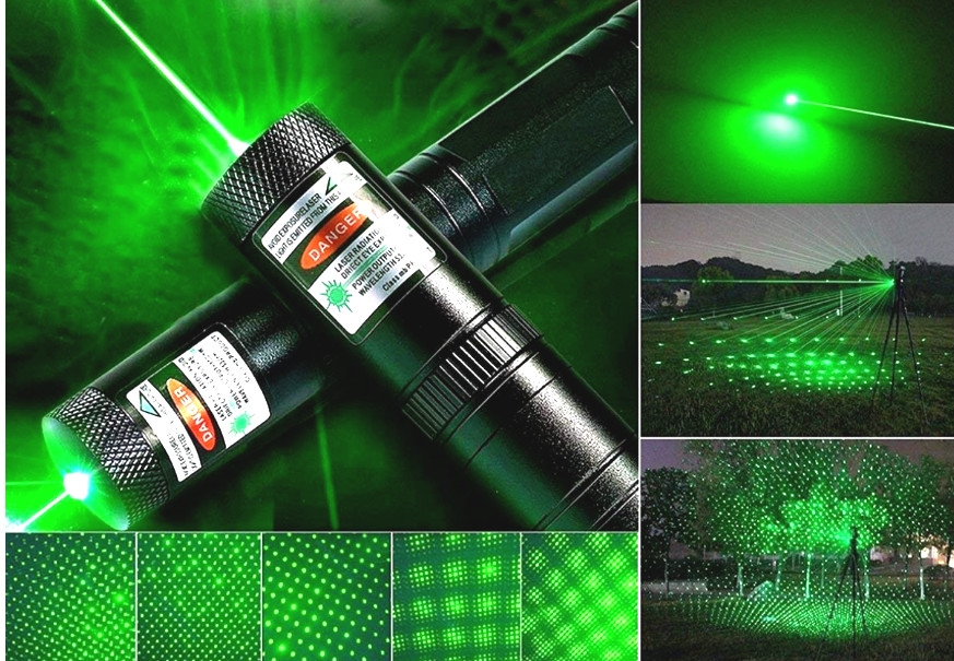 Hight Power Rechargeable Multi Pattern Flashlight green pointer 6pack