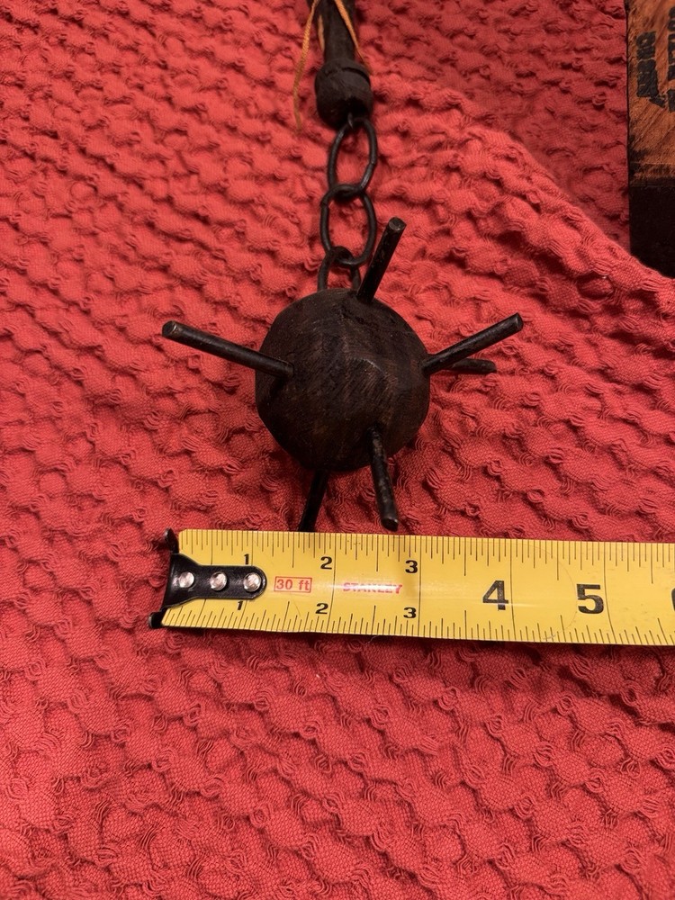 Dungeon Master Medieval Gothic Spiked Mace Wall Plaque Flail Weapons