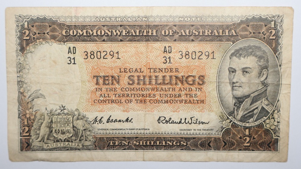 Australia 10 Shillings Bank Note VF VERY FINE