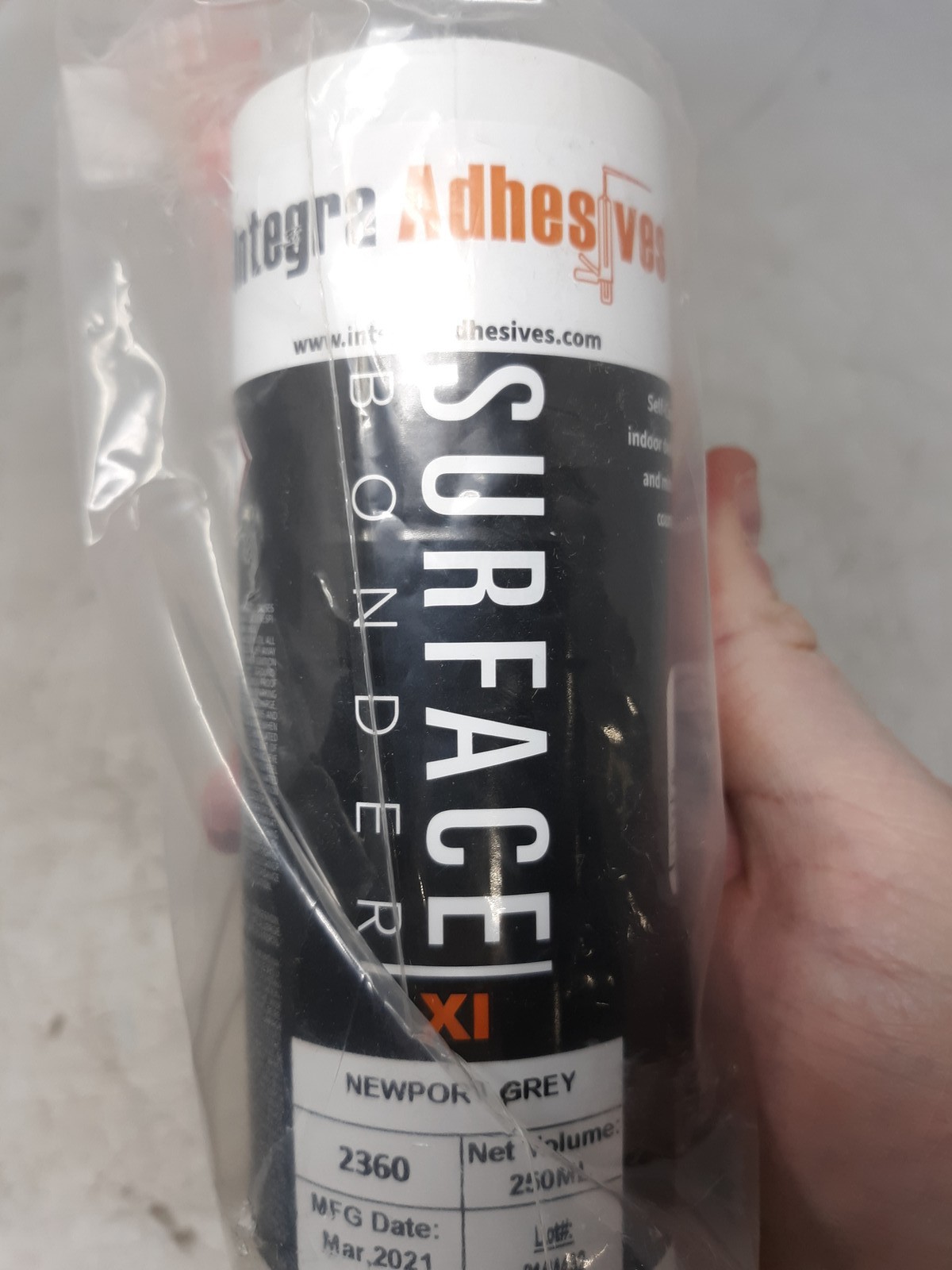 Integra Adhesives Surface Bonder 250ml Newport Grey 2360