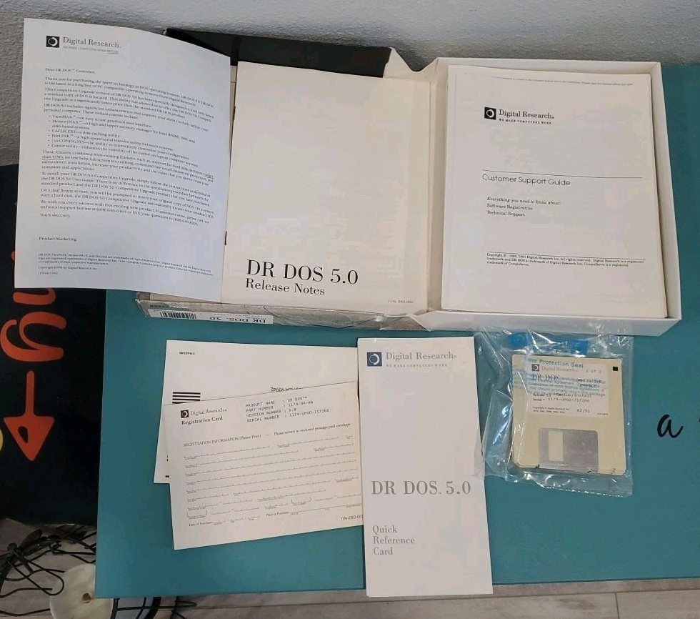 Vtg DR Dos 5.0 Operating System Personal Computers 1990 Digital Research