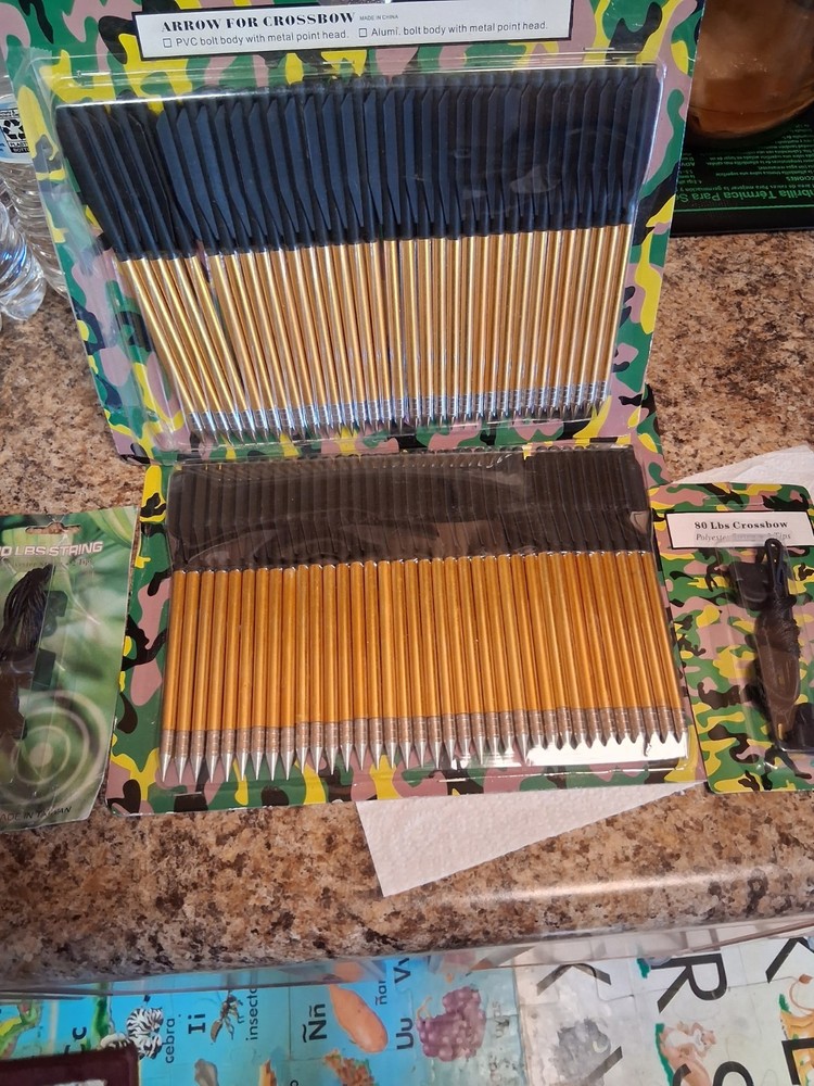 Crossbow Bolts & strings Lot