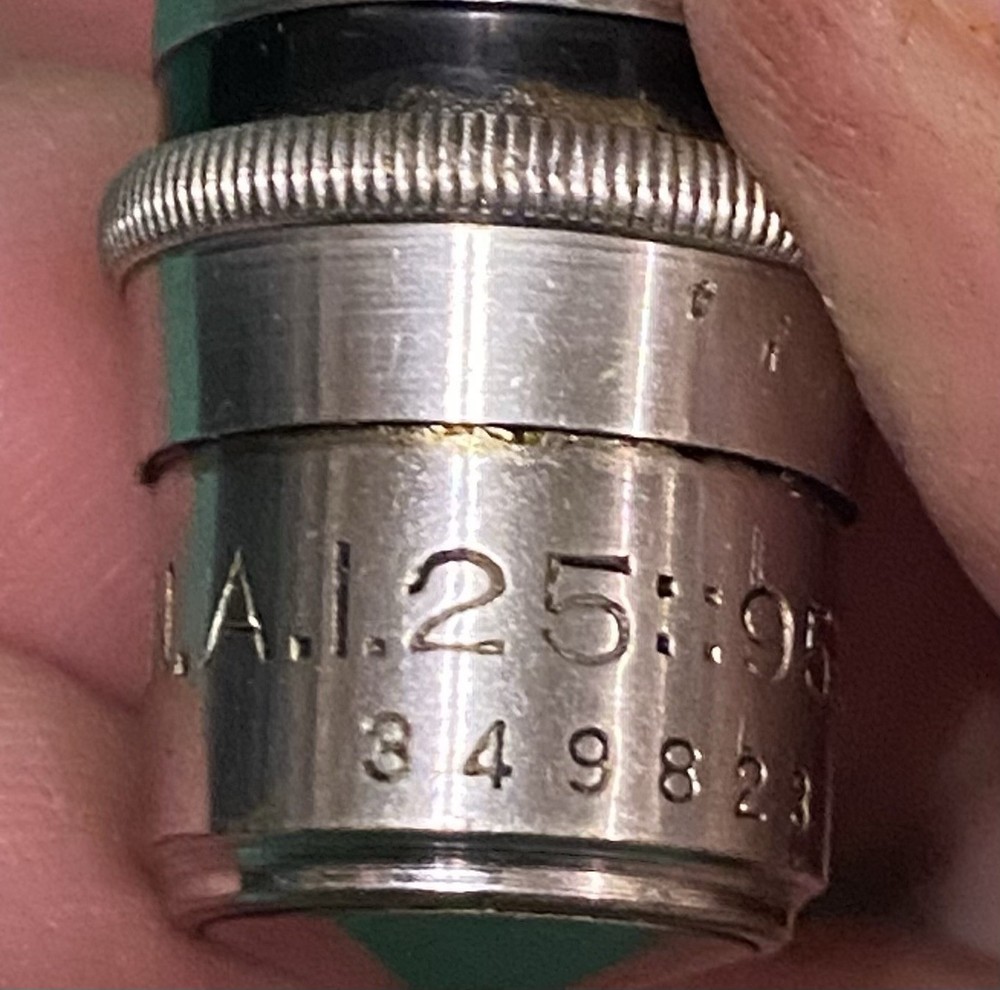 Vintage Spencer Microscope Objective Lens Marked Buffalo NY