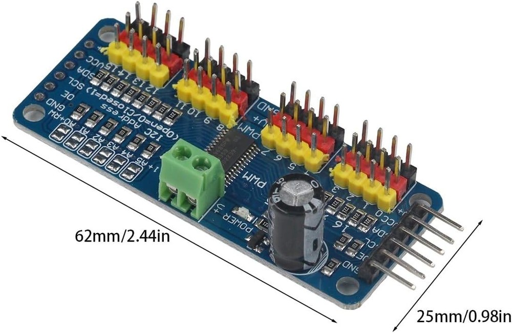 4Pcs PCA9685 16-Channel Module PWM/Servo/servo Driver Board Controller IIC...