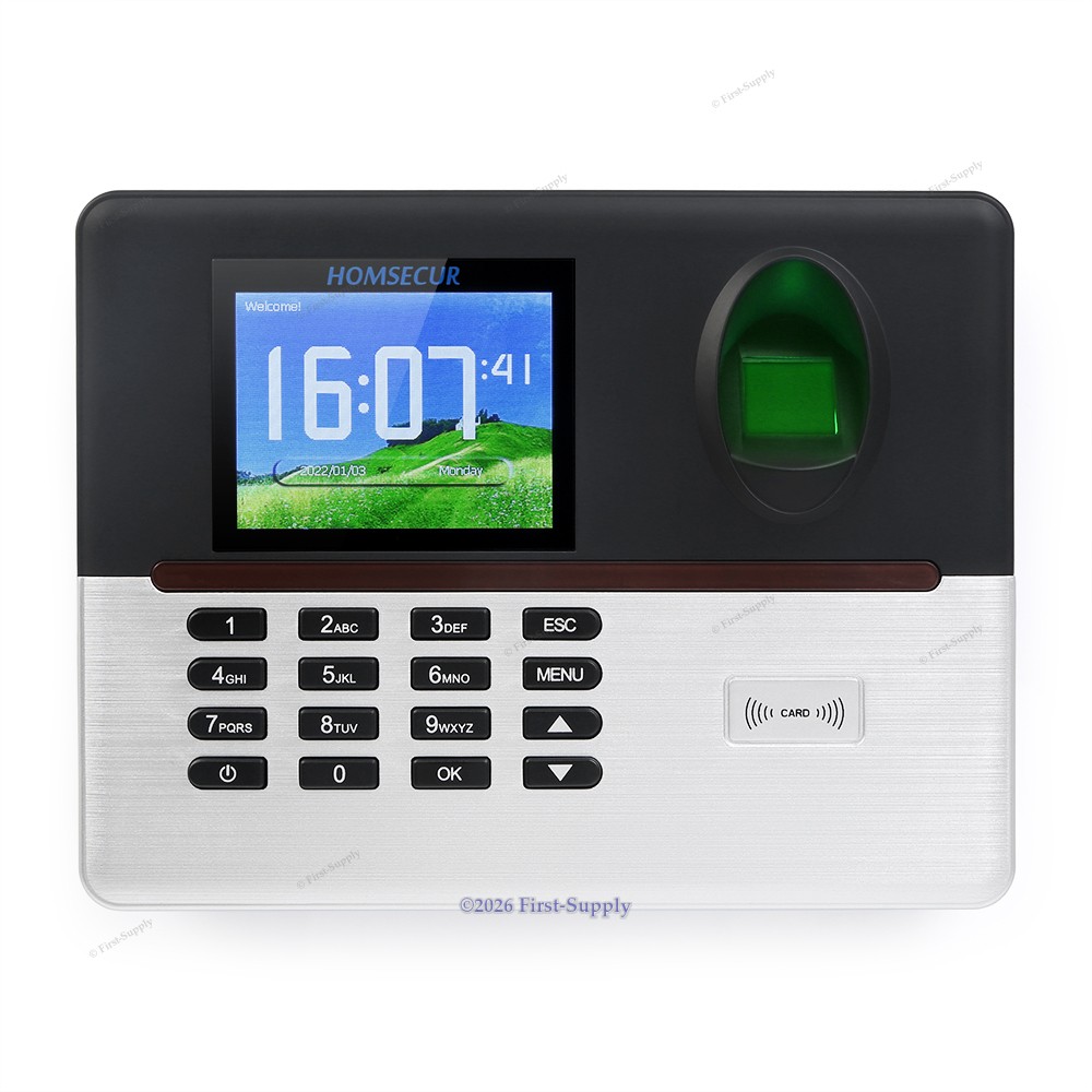 HOMSECUR Support Remote Access WiFi Time Clock & Access Control +50 RFID Cards