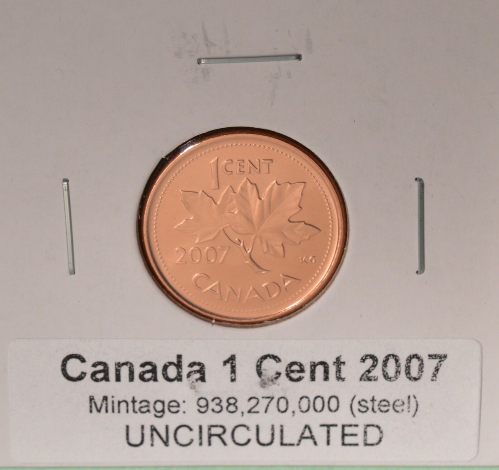 2007 Canada Penny -  Uncirculated From Mint Roll