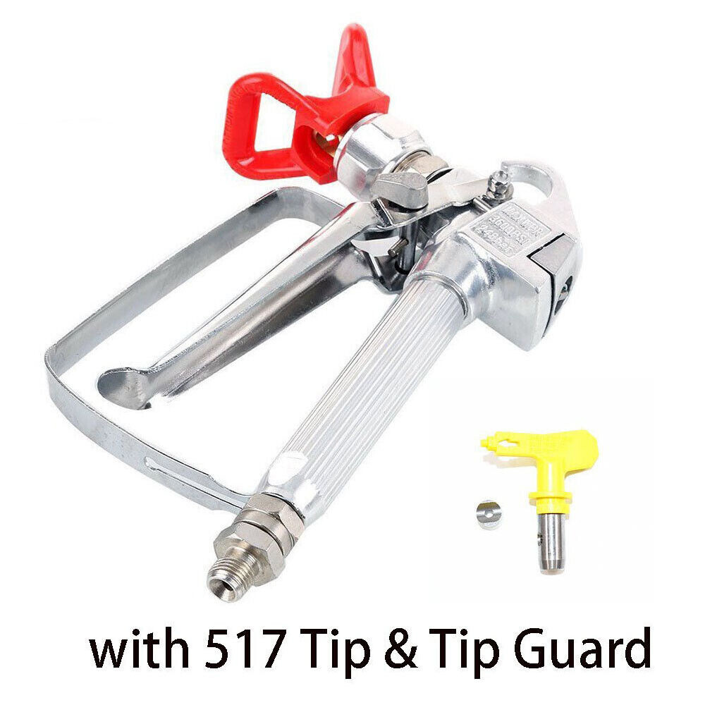 3600PSI Airless Paint Spray Gun 517 Spray Tip + Nozzle Guard for Sprayers