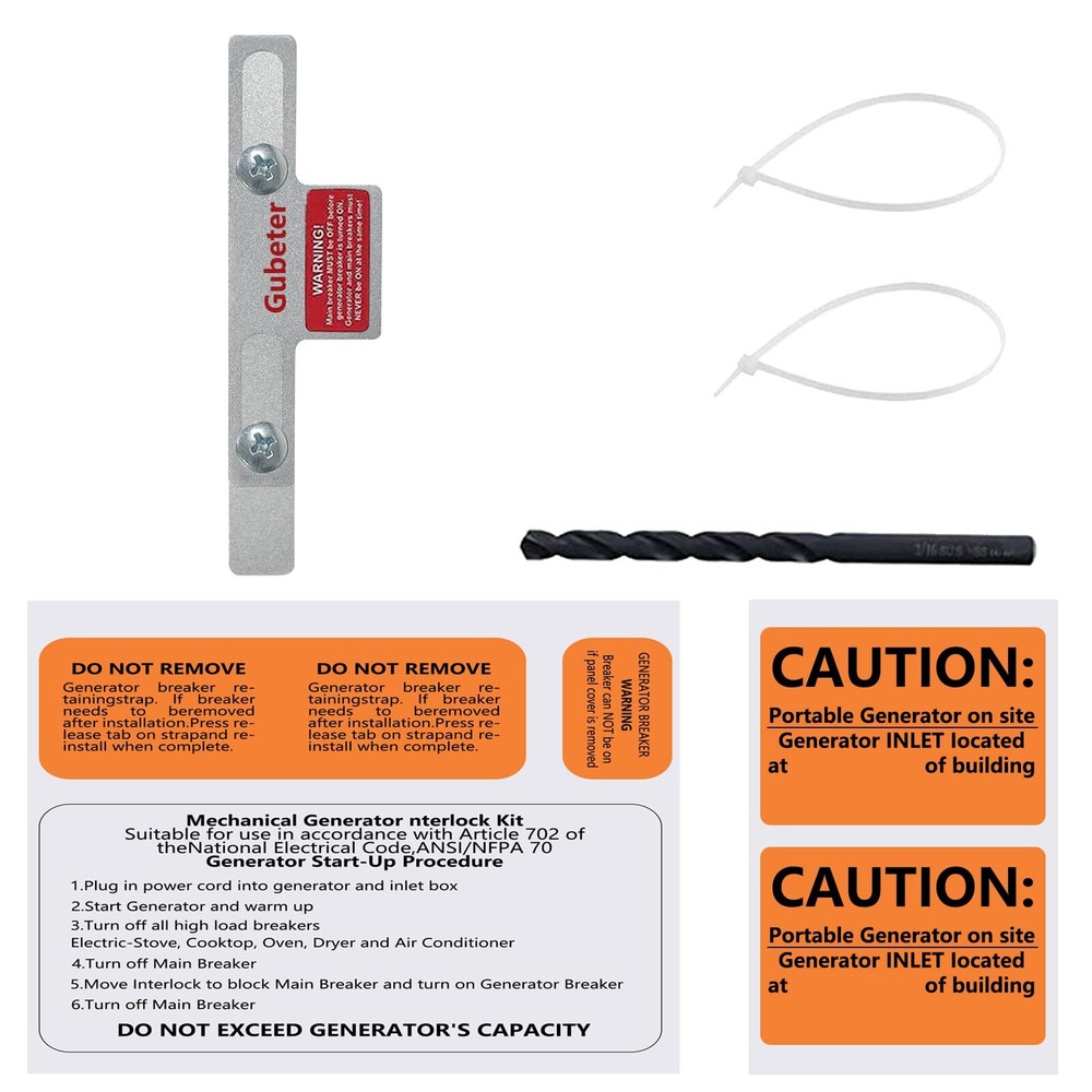 Generator Interlock Kit Compatible With Square D Generator Interlock Kit For Hom