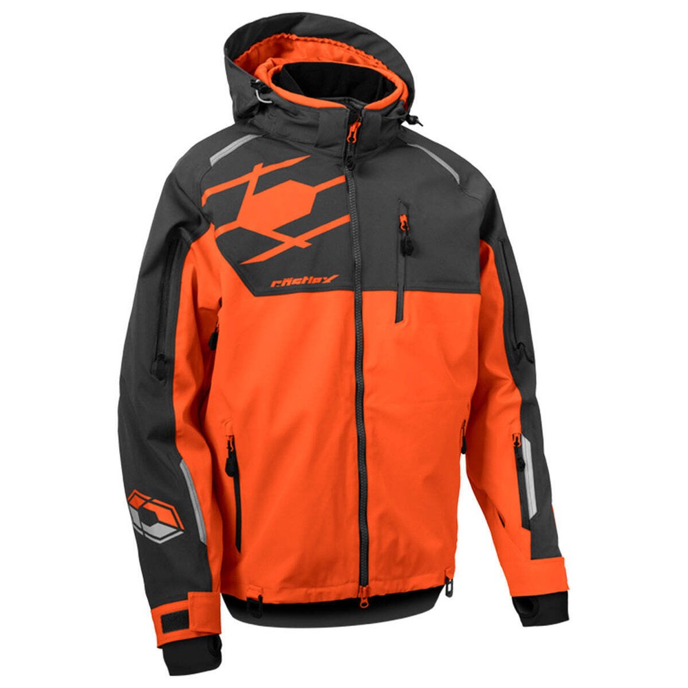 Castle X Flex Snowmobile Jacket - Orange/Charcoal