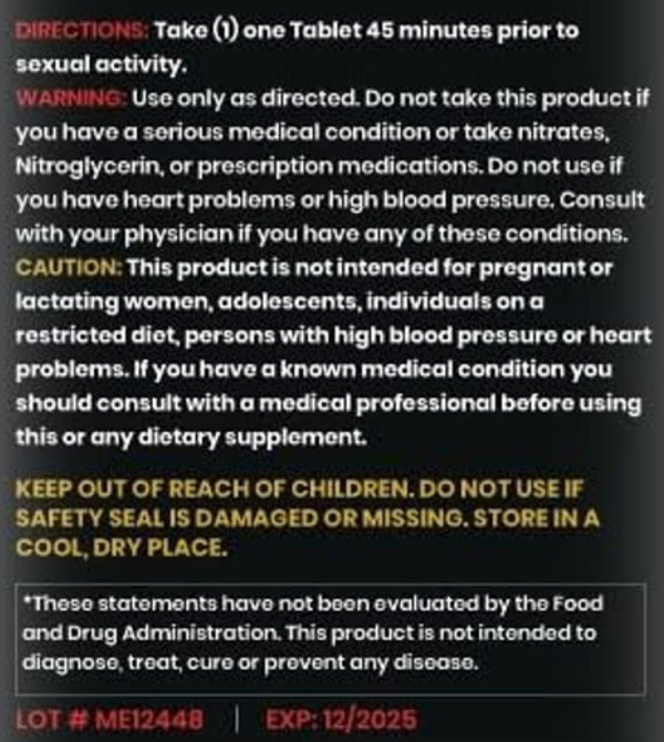 Male Enhancing Support Supplement, ROUND 20 EXTREME, ENLARGE,MENT - 12 TABLET