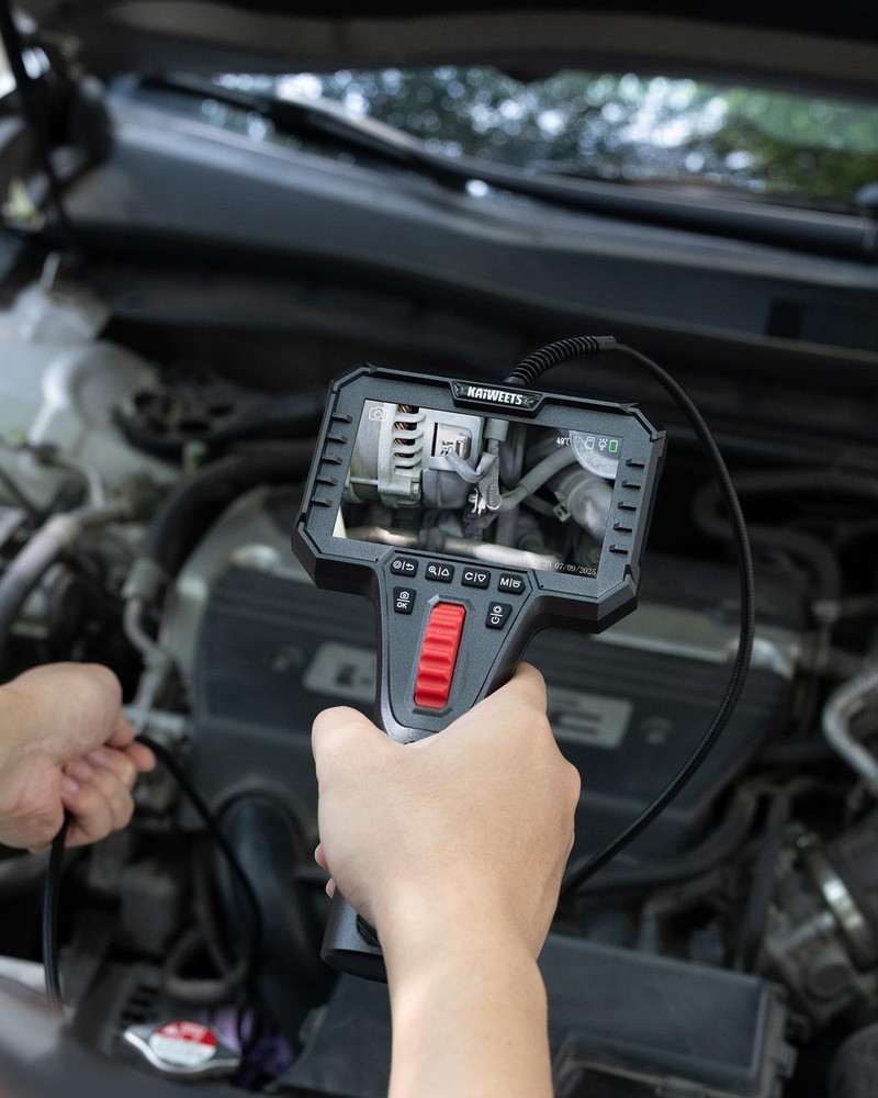 Two-Way Articulating Borescope Camera with Light, 0.25in Slim Probe, Industri...