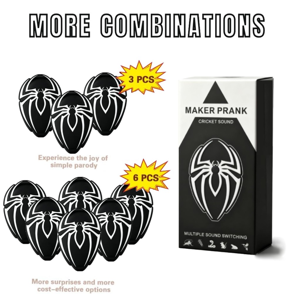 Culimery Cricket Noise Maker Prank - Hidden 3 PC, Black