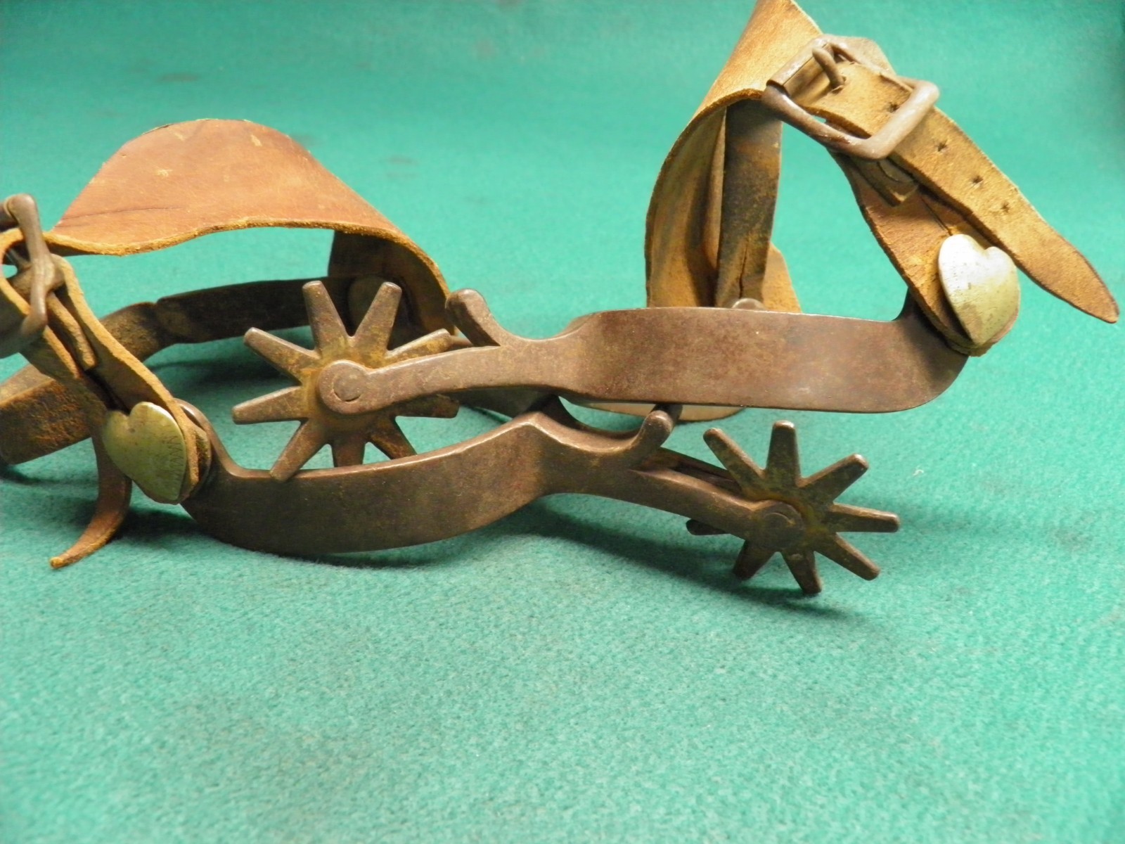 NICE OLD VINTAGE PAIR OF CROCKETT WESTERN COWBOY SPURS