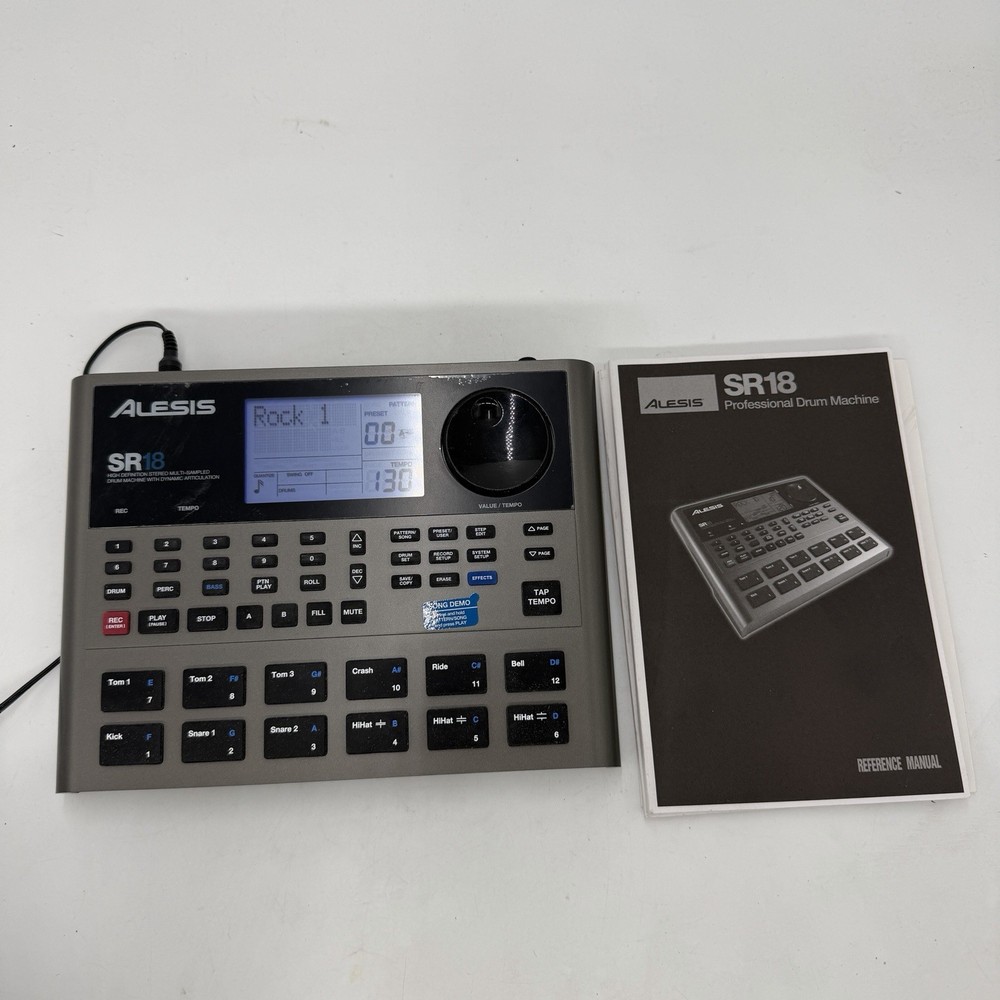 Alesis SR-18 Drum Machine High Definition Studio Production Tested Working