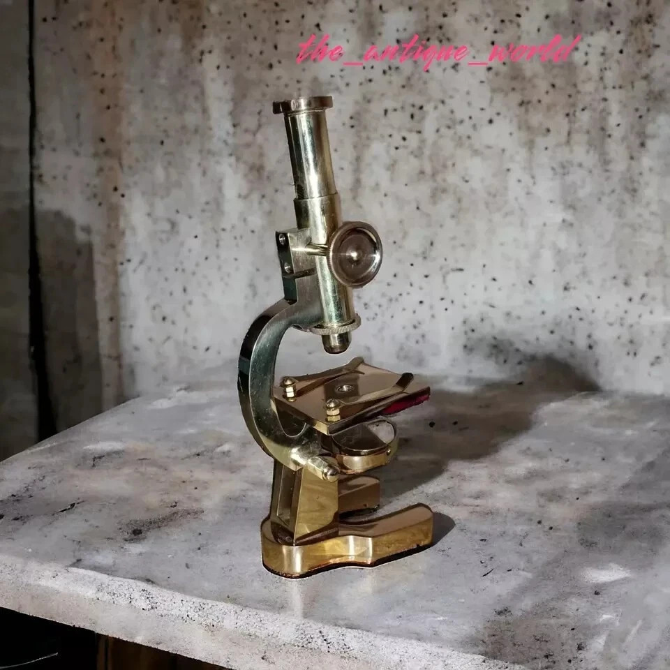 Nautical Brass Heavy Microscope 7 Inches Students Brass Microscope Gift Items