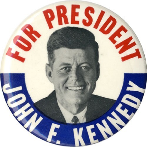 1960 John F. Kennedy FOR PRESIDENT "Large Head" Variant Button