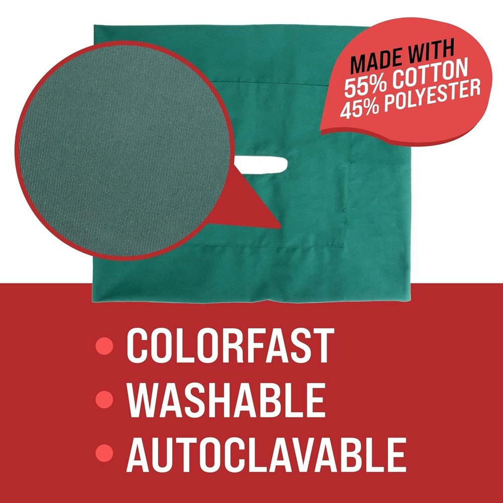 Cloth Fenestrated Drape, 30” x 30” with 4” x ¾” Rectangle, Autoclavable