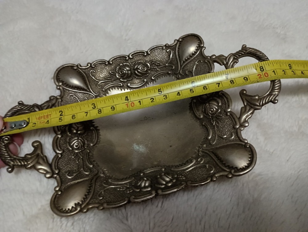 Victorian Godinger silver art co footed bowl dish 8.5" Silver Plate
