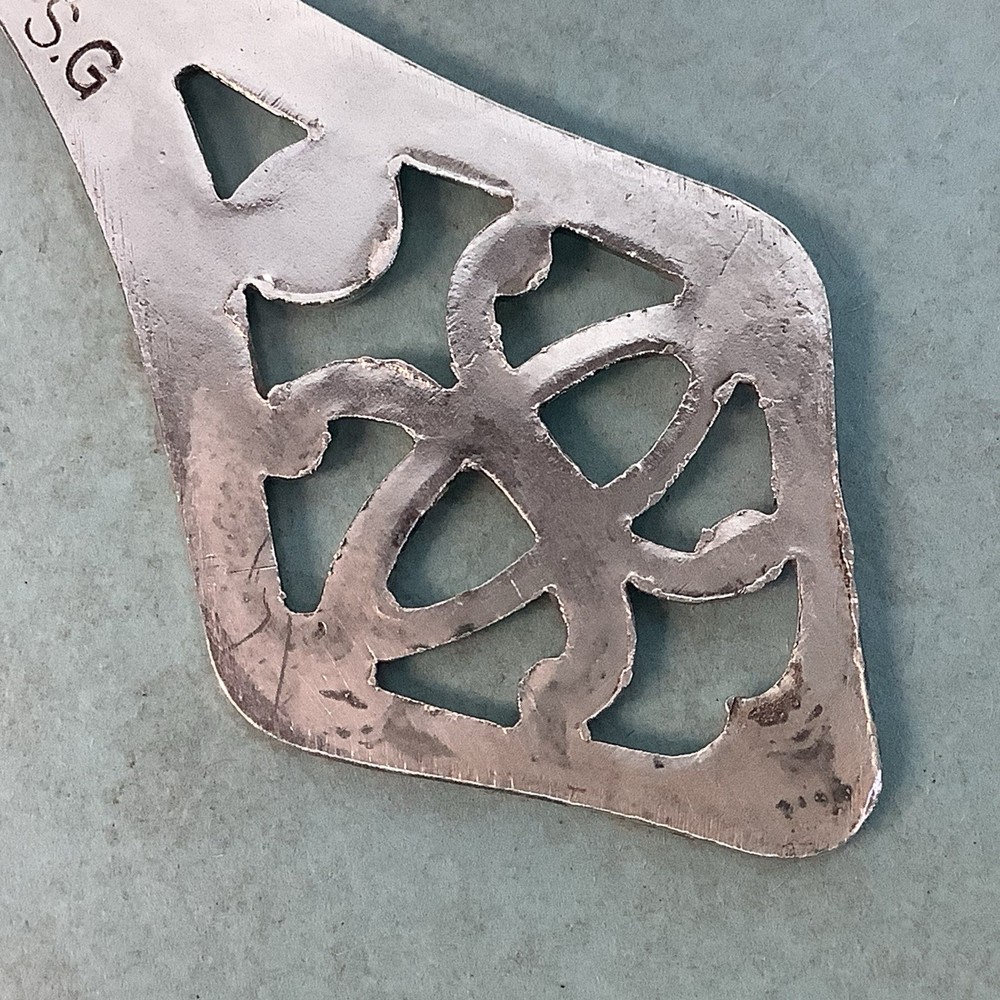 Antique English Silver Plated Tea Strainer 5 1/2”L