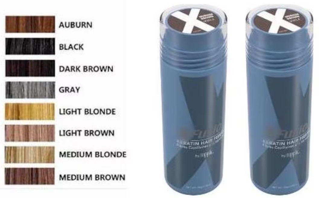 2 BOTTLES - XFusion Keratin Hair Fibers 28G / 0.98oz - 9 Colors - Fast Shipping!