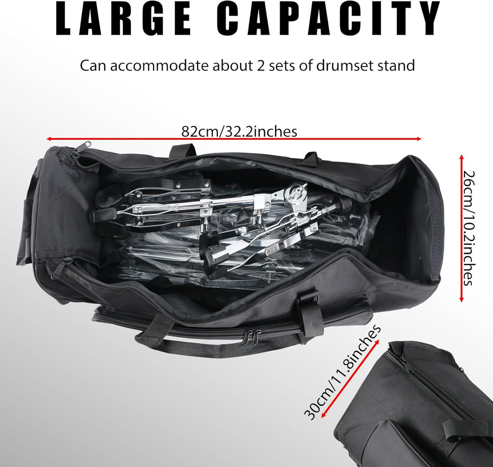Drum Hardware Bag with Wheels Drum Set Hardware Carry Bag Drum Stand Accessory B