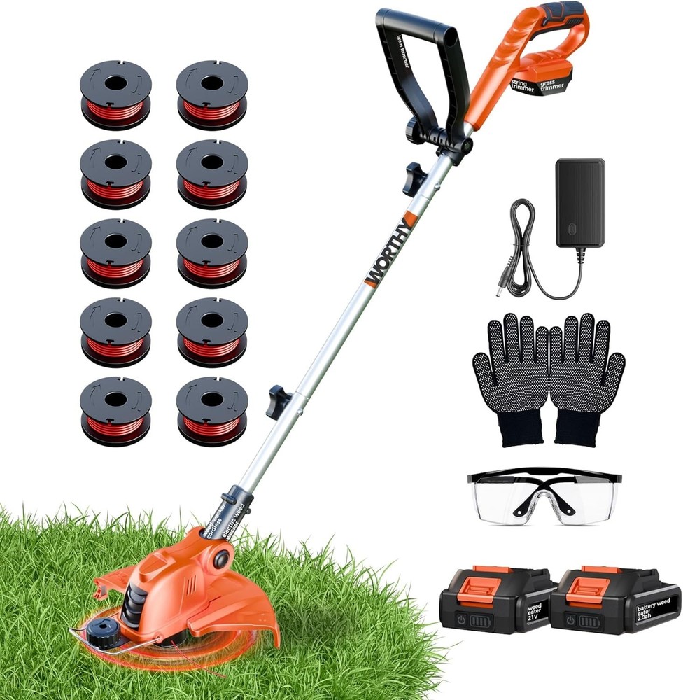 Enhulk 12 Inch Cordless String Trimmer/Edger, 20V Weed Wacker Eater Battery...