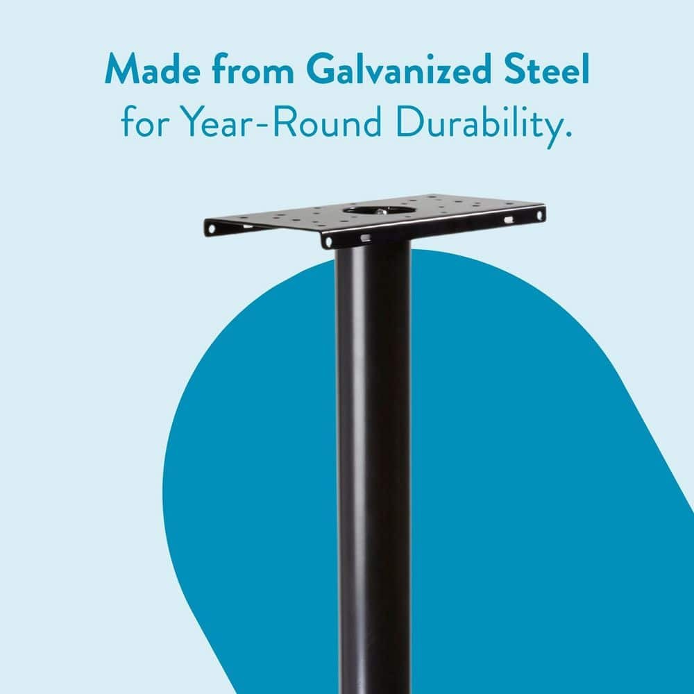 Architectural Mailboxes Pacifica In-Ground Steel Mailbox Post Black