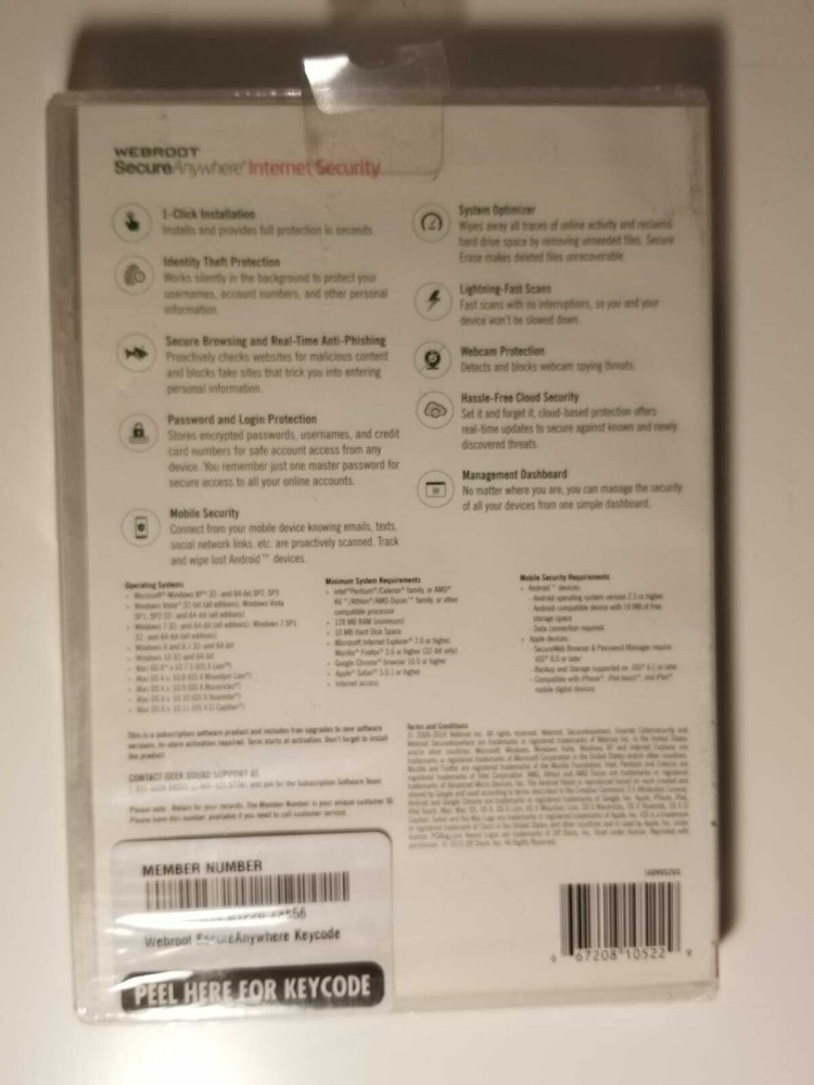 Webroot SecureAnywhere Internet Security - Full Version for Windows & Mac...