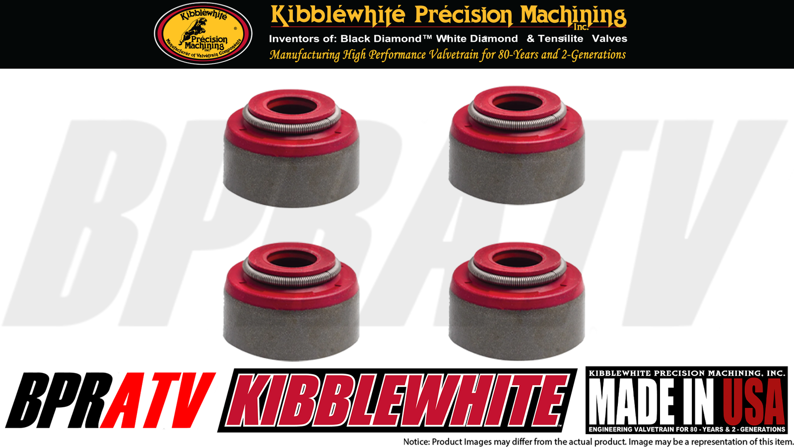 13-18 KTM 450 SX-F SXF 450 Kibblewhite Intake Valves Exhaust Valve Kit RED Seals