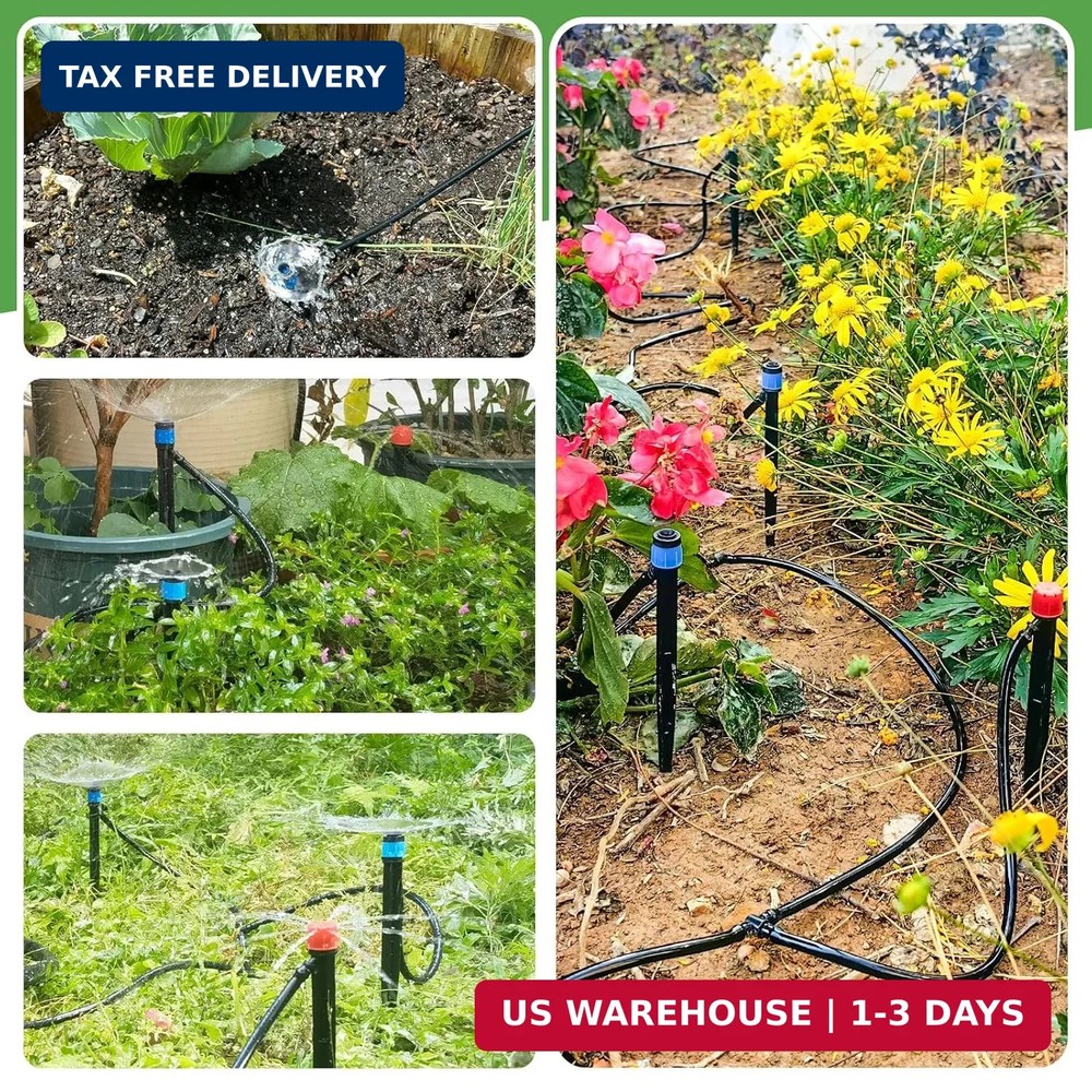 Maotong 110ft Drip Irrigation System Kit, Garden Watering System DIY Automatic I