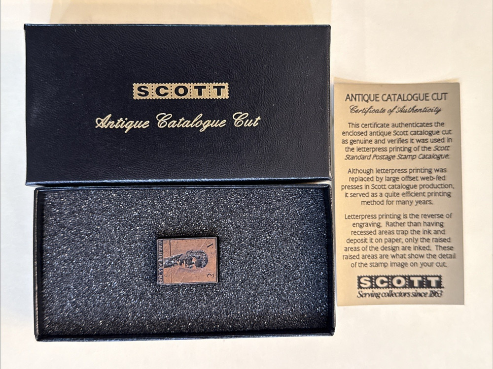 Scott Antique Catalogue Cut, Postage Stamp Printer Die, Poland Sc# 304 A75 COA