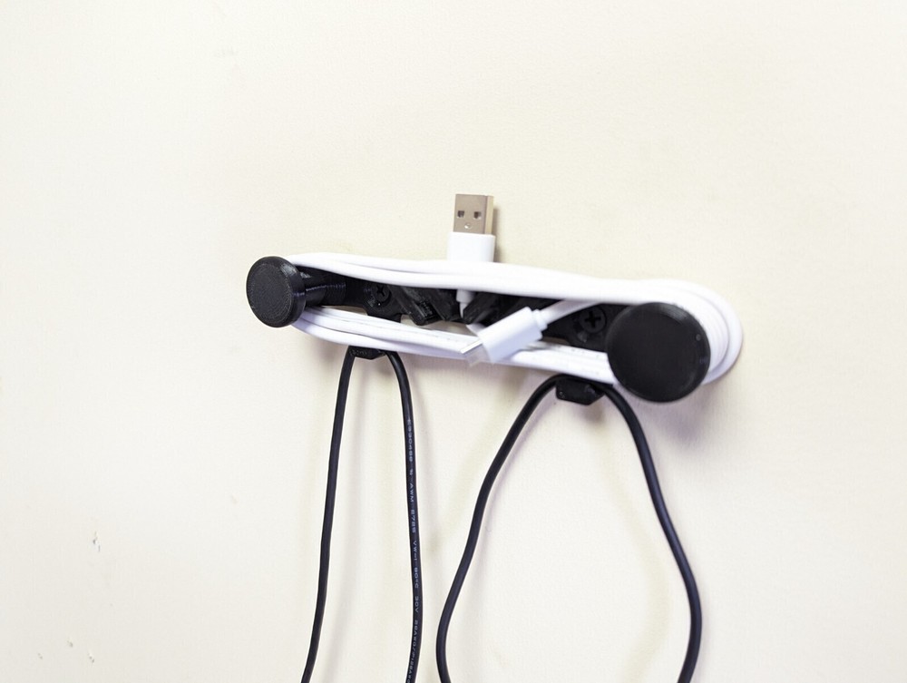 Wall Mount Cable Wrap Wire Tie Organizer for charging cable, USB, Micro, Mini