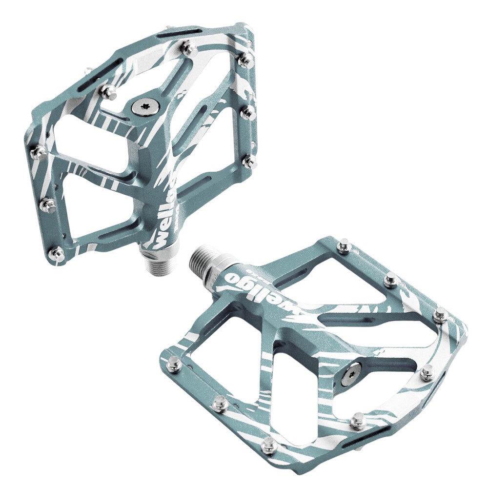 Wellgo B252 Flat Pedals Low Profile Design , Gray