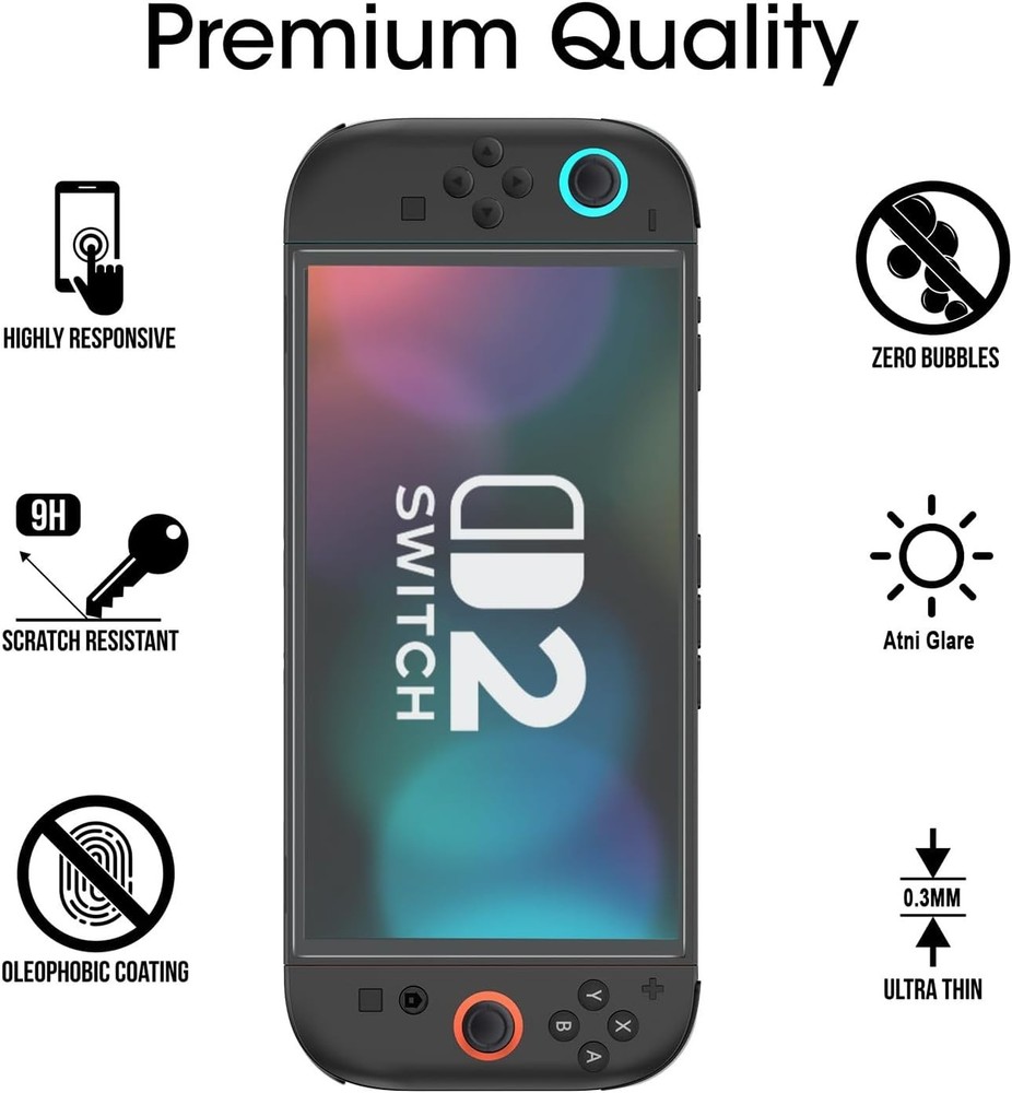 Auto-Alignment OneTouch for Nintendo Switch 2 Matte Finish Screen Protector 2025