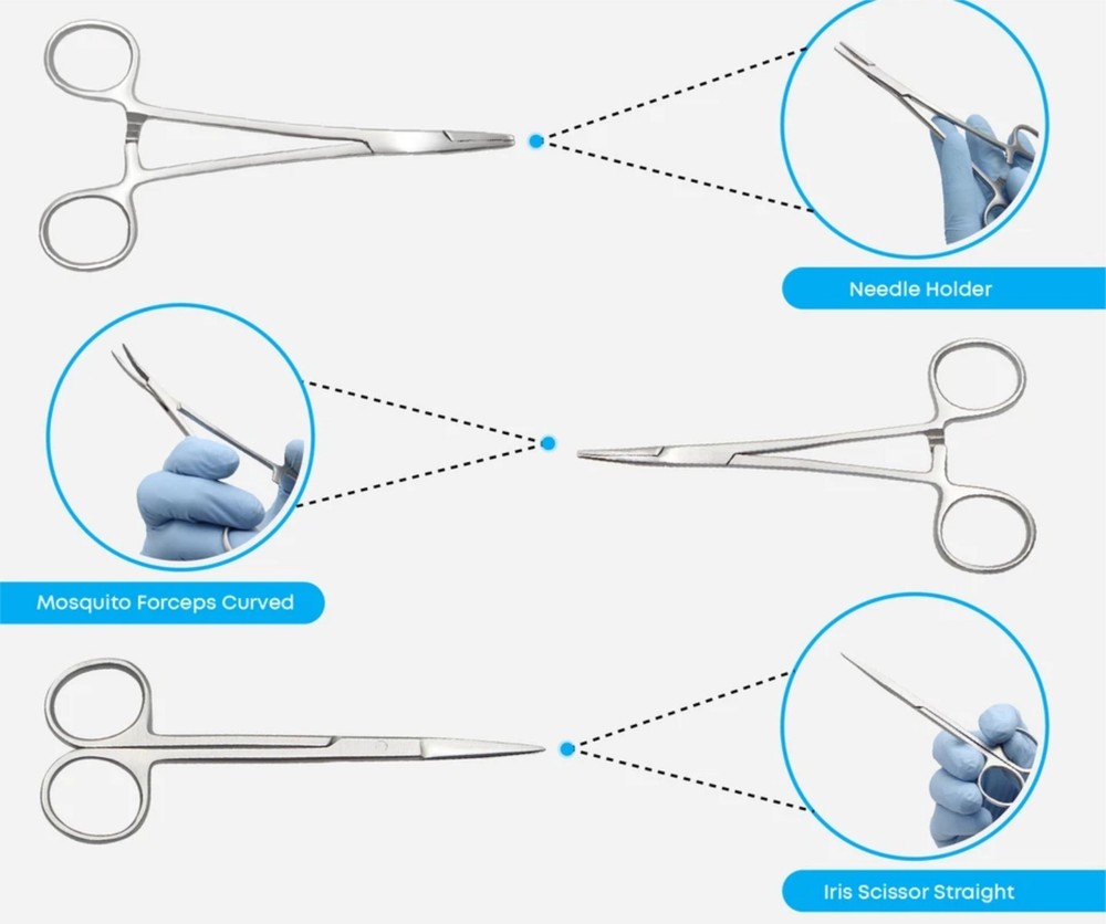 Complete Practice Student Suture Kit for Medical Students Training Kits 19 Pcs