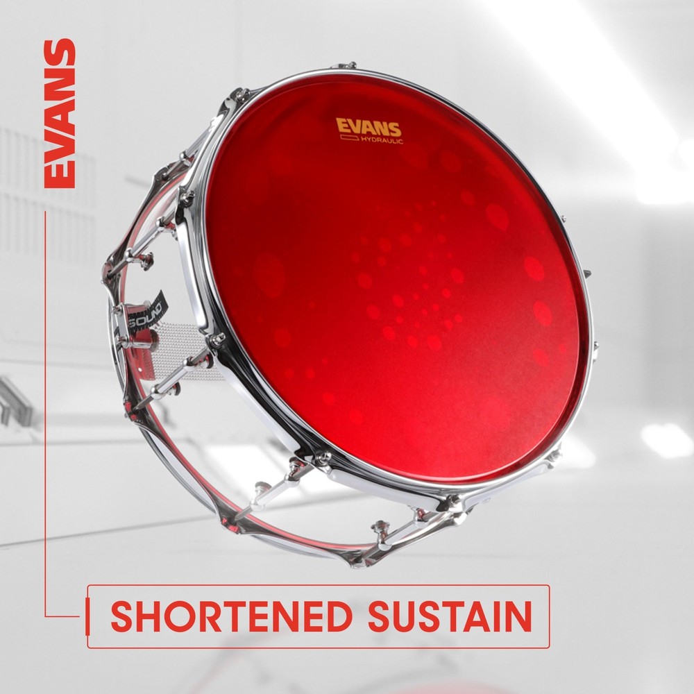 Evans Drum Heads - Hydraulic Red Tom Drumhead, 10 Inch