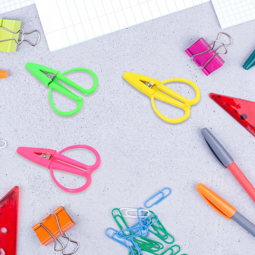 Mini Scissors, 3 Pcs Multicolor Tiny Travel Scissors Pink, Yellow, Green
