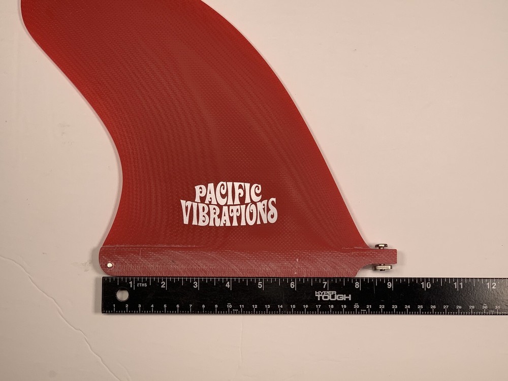 PACIFIC VIBRATIONS 9” RED Fin surfboard longboard