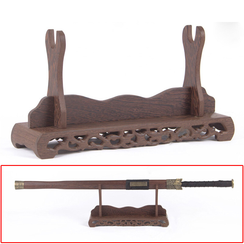 Wenge Samurai Sword Katana Holder Stand Assembly Display Rack Bracket Quality
