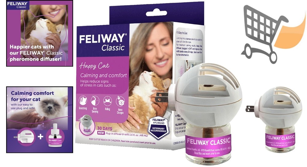 Cat Calming Pheromone Diffuser Kit 48ml Stress Relief for Kittens and Cats