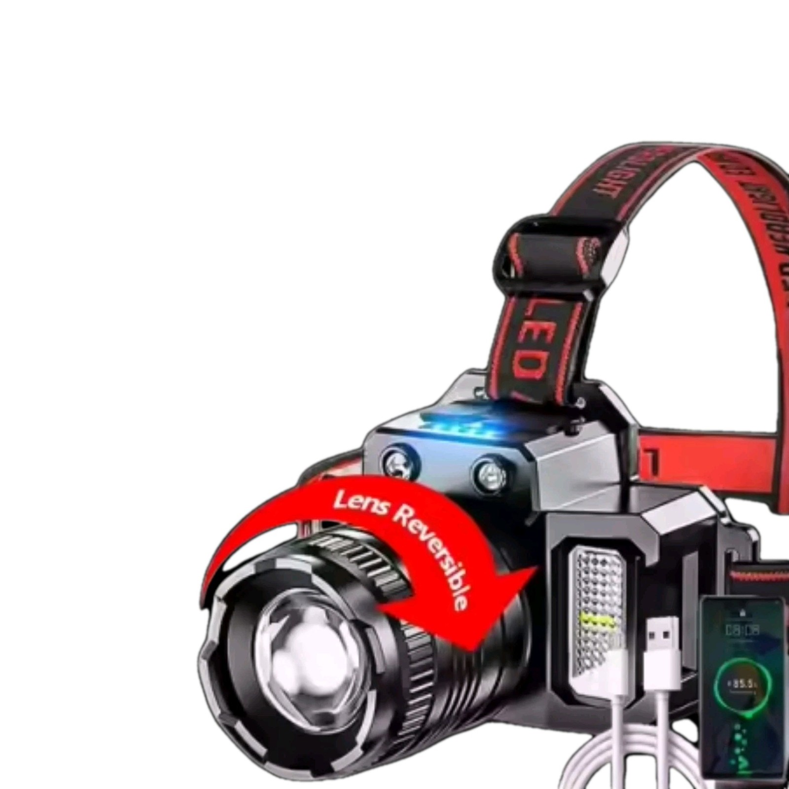 990000LM LED Headlamp Rechargeable Headlight Zoomable Head Torch Lamp Flashlight