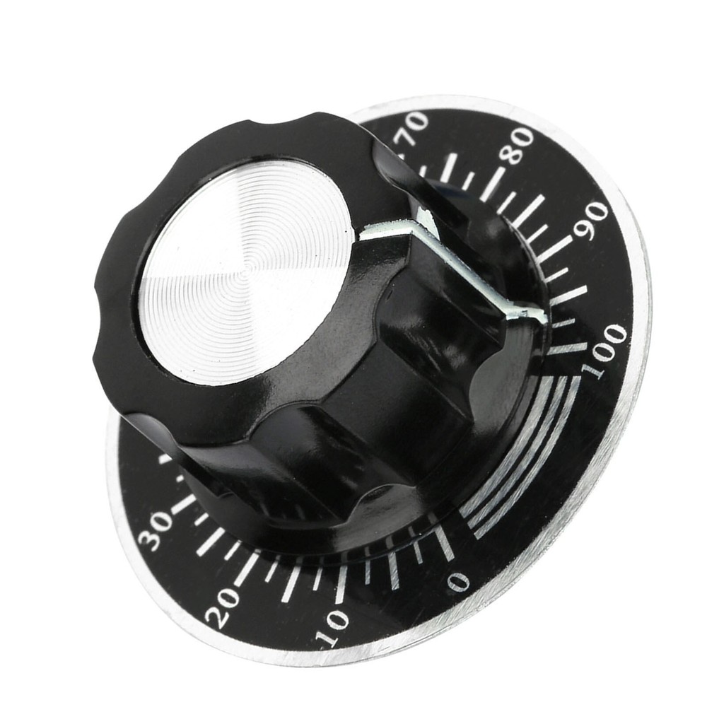 MF A03 Potentiometer Knurled Knobs Volume Control Cap Digital Dial Scale Plate