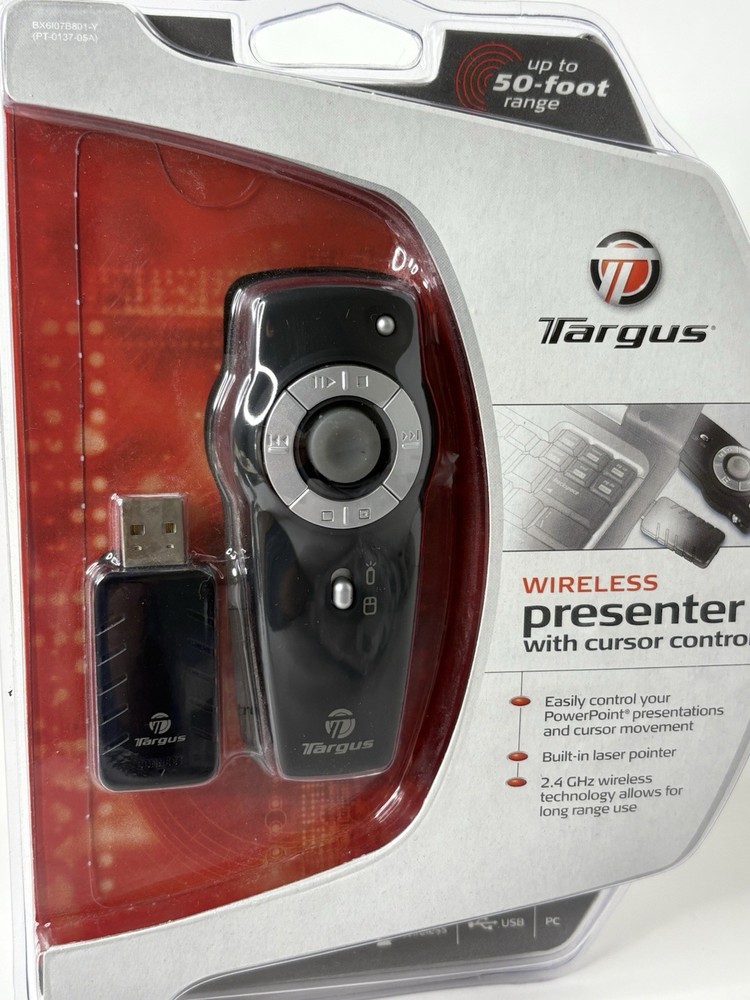 Targus Wireless Presenter With Cursor Control And Laser Pointer - Brand New