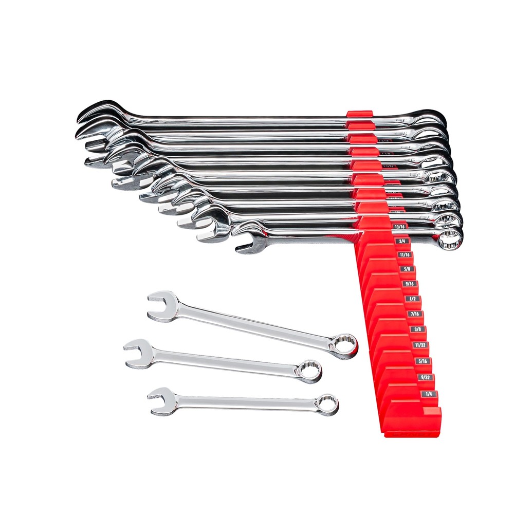 Ernst Wrench Pro 20 Tool Spanner Storage Organiser Red 5402