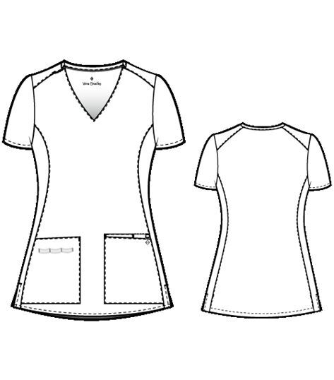 Vera Bradley Halo V6117 MAK Makani Paisley Blackberry V-Neck Print Scrub Top