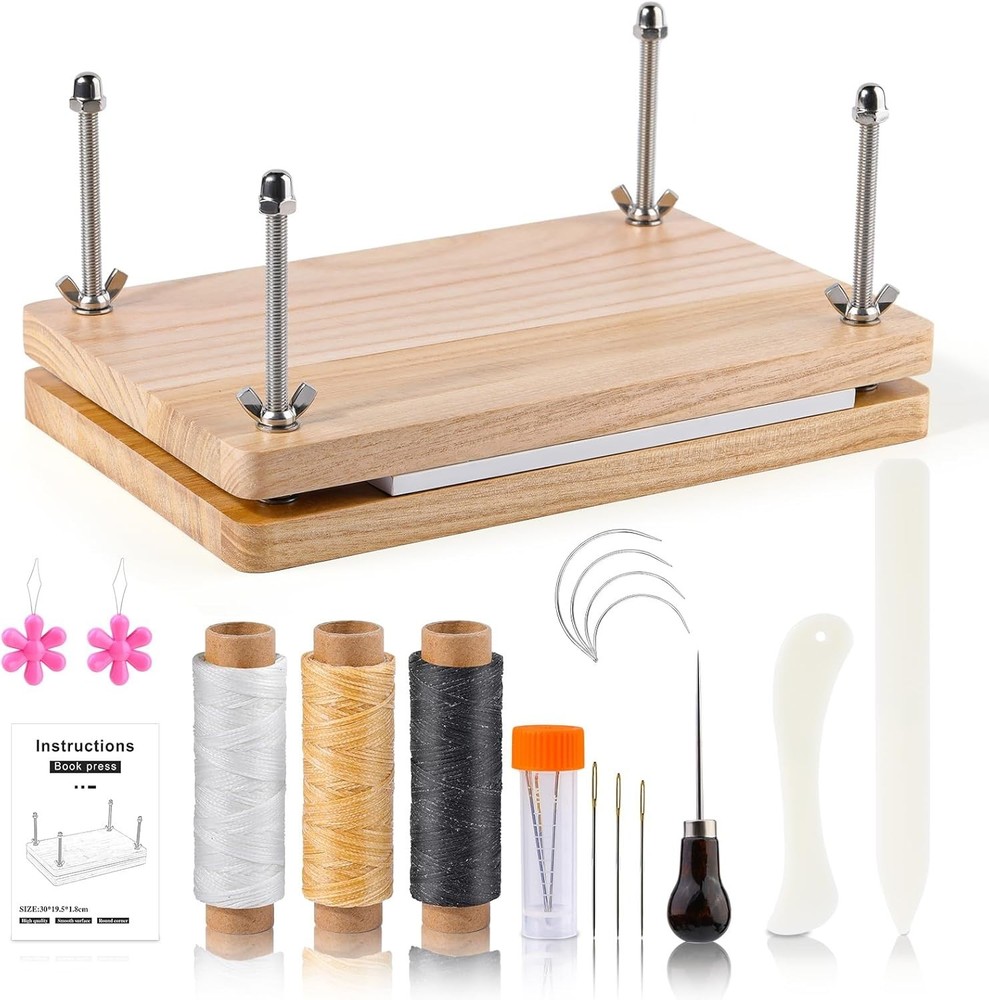 Book Binding Kits, Bookbinding Supplies, Bookbinding Kit for Beginners Bone F...