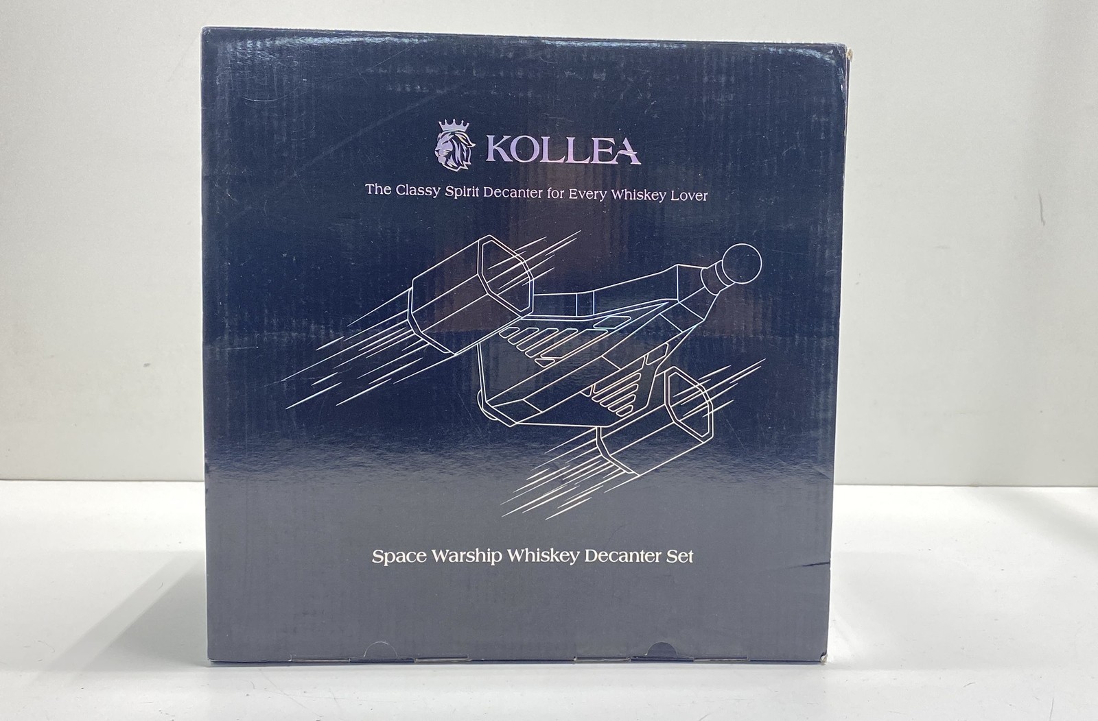 Kollea Space Warship Whiskey Decanter Set Glass Barware 2 Glasses Stopper