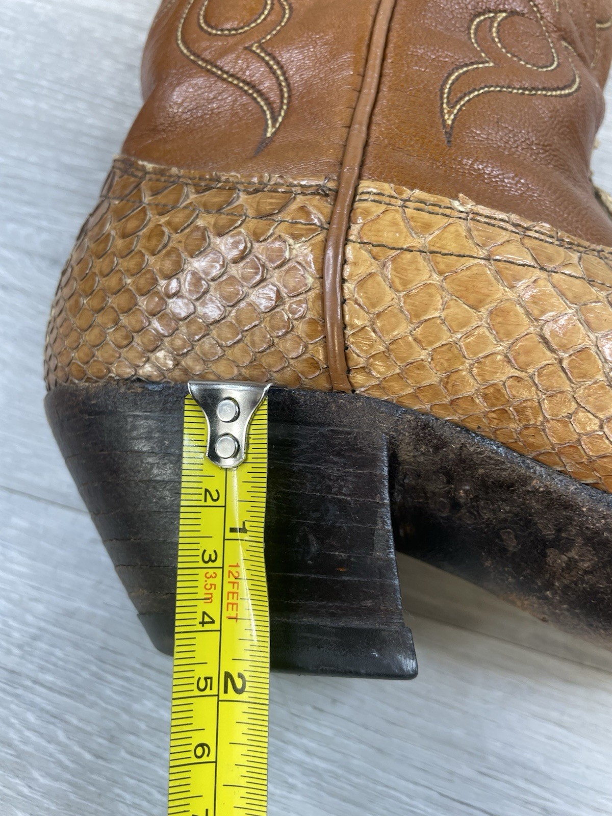 Dan Post Exotic Python Snakeskin 8.5A Leather Western Cowgirl Boots Women’s