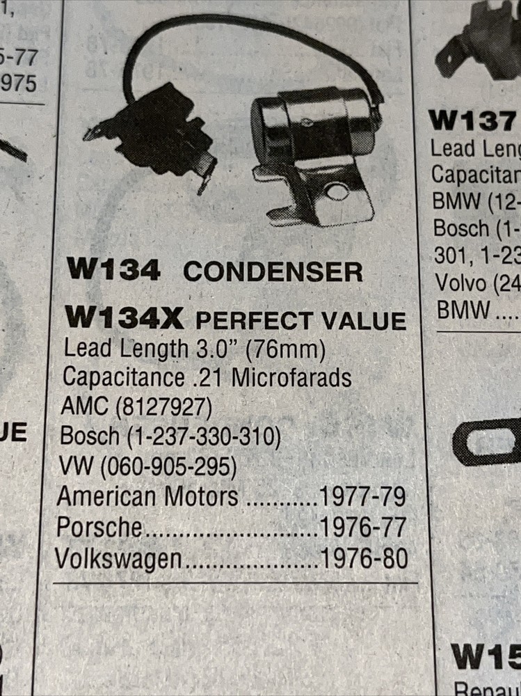 Condenser Kemparts W134X