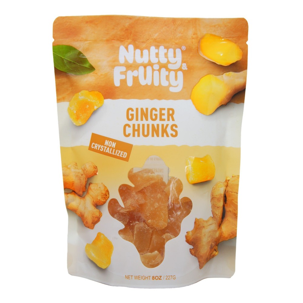 Nutty & Fruity Ginger Chunks Non-Crystallized 8 OZ